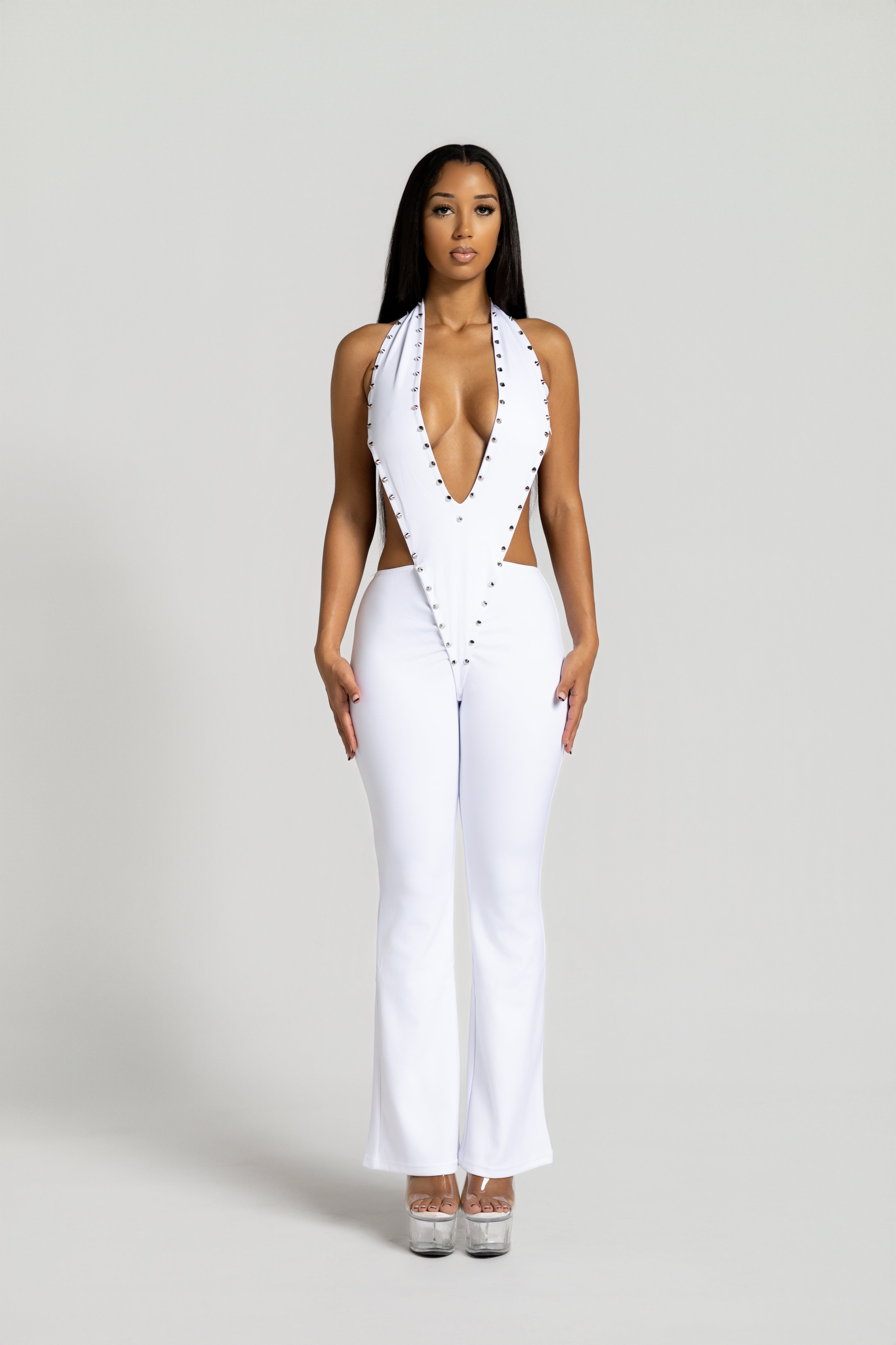 Studded Long Jumpsuit - Halo