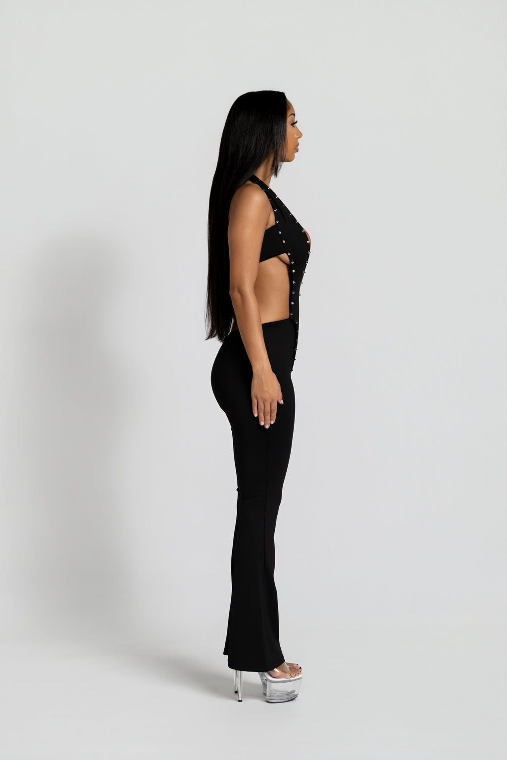 Studded Long Jumpsuit - Eclipse
