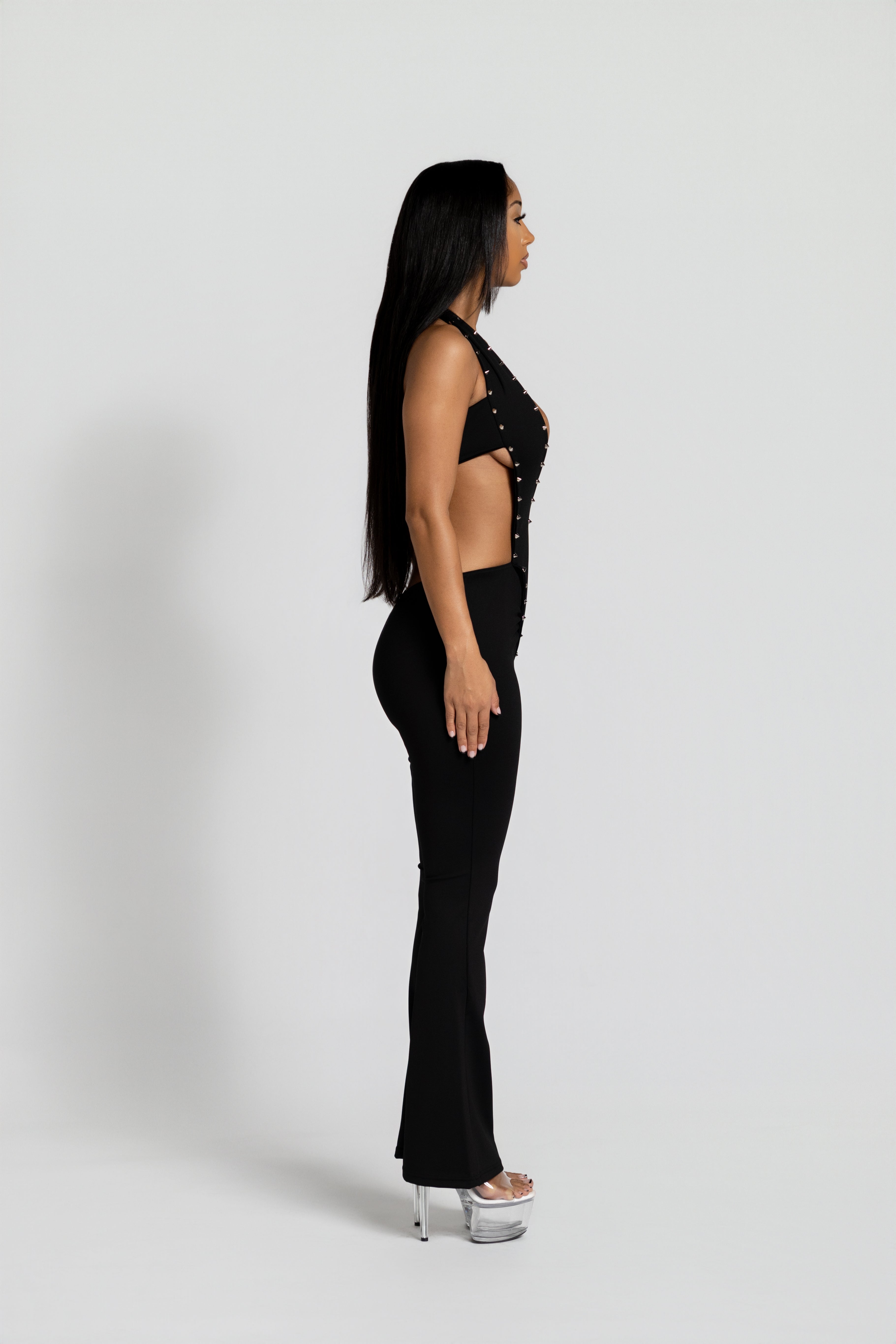 Studded Long Jumpsuit - Eclipse