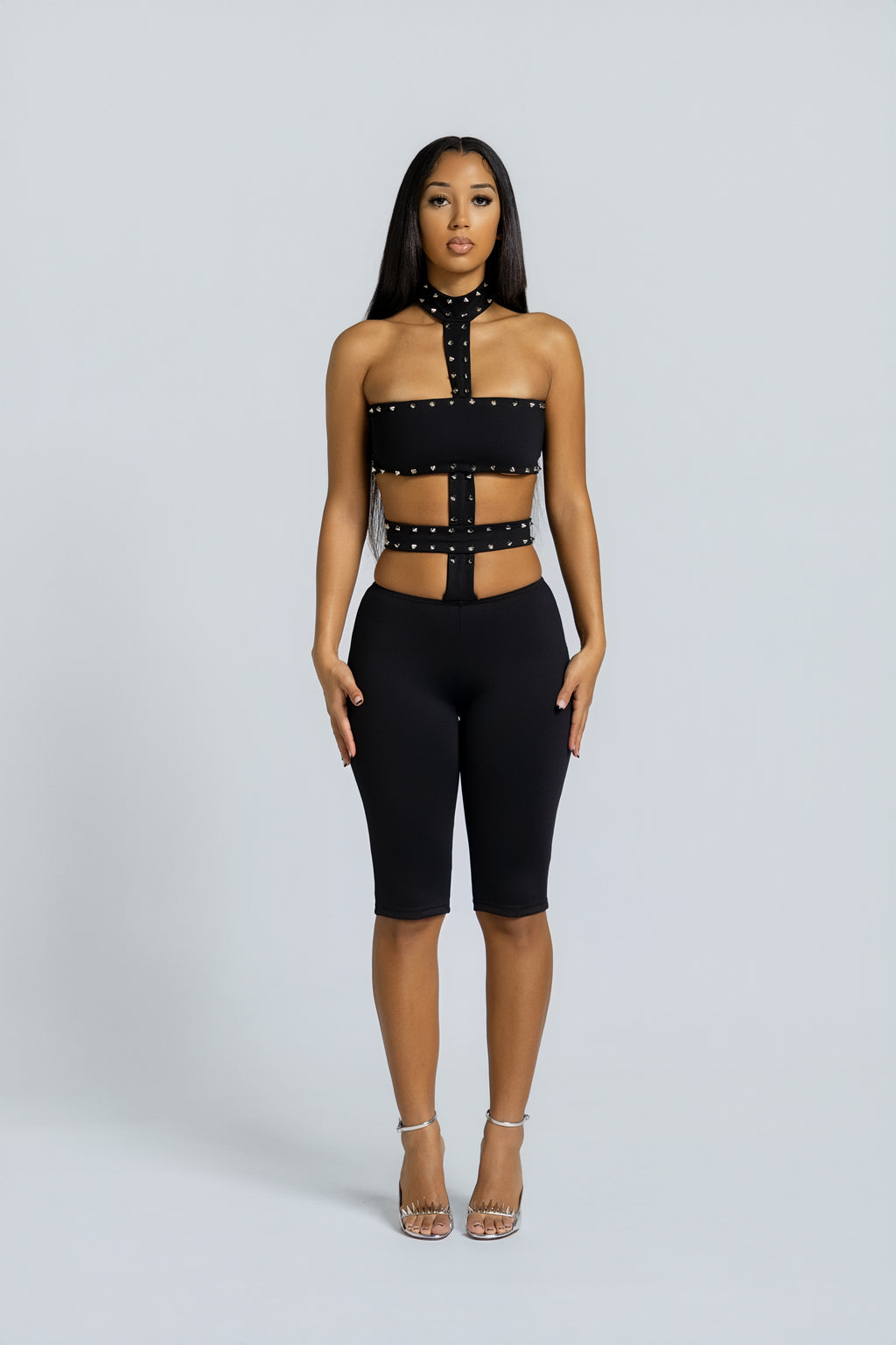Studded Short Jumpsuit - Eclipse